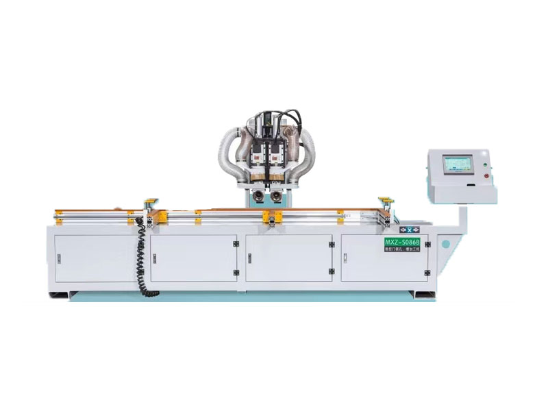 CNC door lock hole and groove processing machine