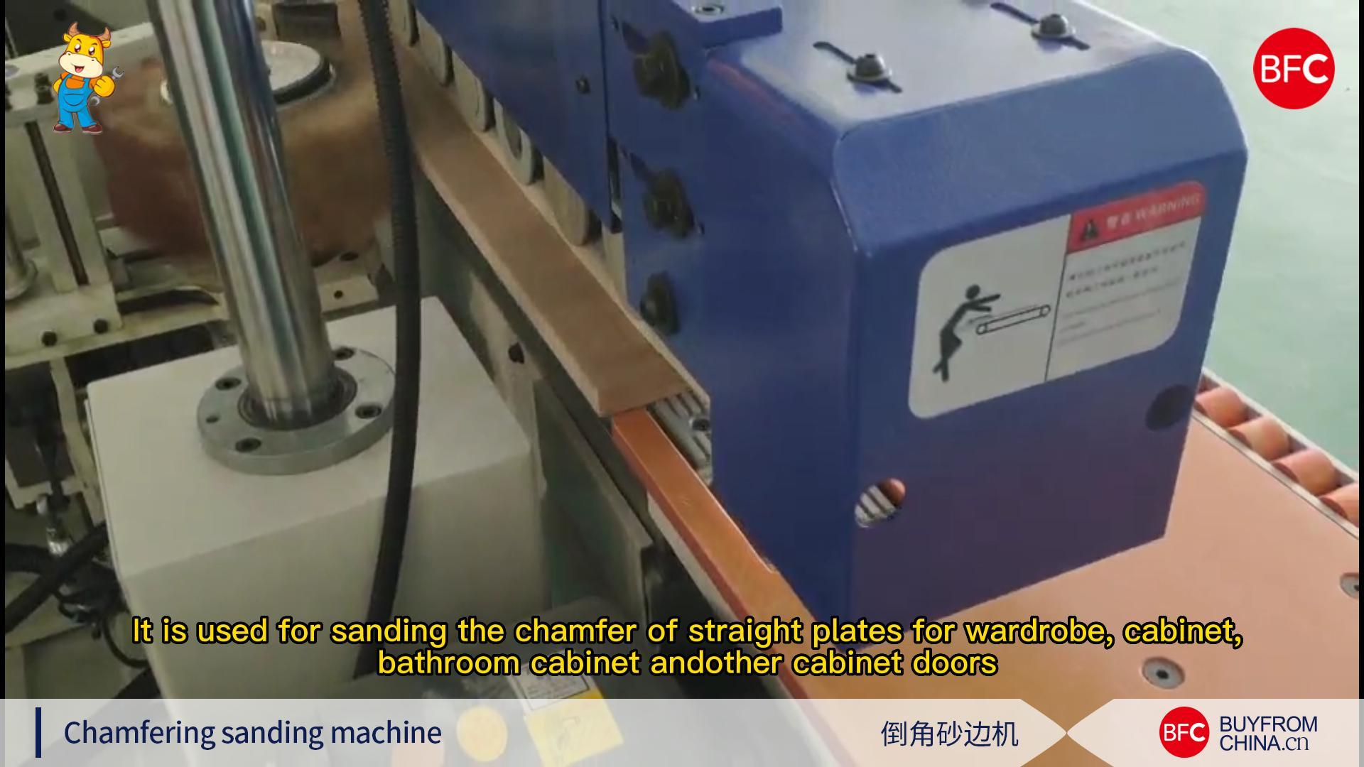 Chamfering sanding machine