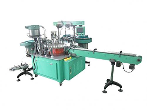 Pen shape correcting liquid filling machine